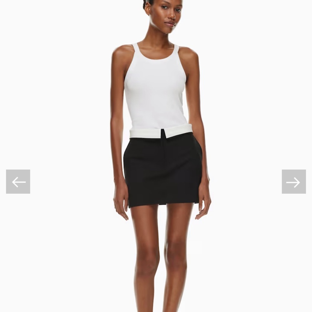 Aritzia BABATON Bureau Mini Skirt in Black